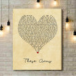 All-4-One These Arms Vintage Heart Song Lyric Art Print - Canvas Print Wall Art Home Decor
