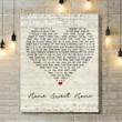 Motley Crue Home Sweet Home Script Heart Song Lyric Music Art Print - Canvas Print Wall Art Home Decor