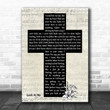 Carrie Underwood Look At Me Music Script Christian Memorial Cross Gift Song Lyric Print - Canvas Print Wall Art Home Decor