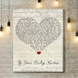 Shinedown If You Only Knew Script Heart Song Lyric Quote Music Art Print - Canvas Print Wall Art Home Decor
