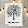 Ben Platt For Forever Music Script Tree Song Lyric Art Print - Canvas Print Wall Art Home Decor