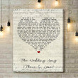 Peter, Paul And Mary The Wedding Song (There Is Love) Script Heart Song Lyric Art Print - Canvas Print Wall Art Home Decor