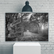 Personalized Valentine's Day Gifts Autumn Road Black Art Anniversary Wedding Present - Customized Multi Names Canvas Print Wall Art Home Decor