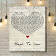 JLS Close To You Script Heart Song Lyric Art Print - Canvas Print Wall Art Home Decor