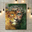 Housewarming Gifts Christian Decor God And Lion - Canvas Print Wall Art Home Decor
