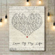 Queen Love Of My Life Script Heart Song Lyric Art Print - Canvas Print Wall Art Home Decor