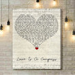 Griff Love Is A Compass Script Heart Song Lyric Music Art Print - Canvas Print Wall Art Home Decor