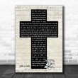 Mike Reid Walk on Faith Music Script Christian Memorial Cross Song Lyric Art Print - Canvas Print Wall Art Home Decor