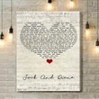 John Cougar Mellencamp Jack And Diane Script Heart Song Lyric Art Print - Canvas Print Wall Art Home Decor