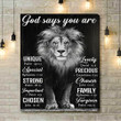 Housewarming Gifts Christian Decor Lion God Says - Canvas Print Wall Art Home Decor