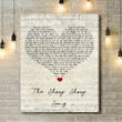Cher The Shoop Shoop Song Script Heart Song Lyric Art Print - Canvas Print Wall Art Home Decor