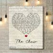 George Strait The Chair Script Heart Song Lyric Quote Music Art Print - Canvas Print Wall Art Home Decor