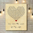 George Benson You Are The Love Of My Life Vintage Heart Song Lyric Art Print - Canvas Print Wall Art Home Decor