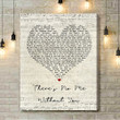 Toni Braxton There's No Me Without You Script Heart Song Lyric Art Print - Canvas Print Wall Art Home Decor