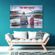 Fishing To My Dad Gift For Dad Canvas Print Frames Canvas Print Frames Painting  Aeticon Wrapped Canvas 8x10in