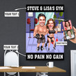 Personalized Cartoon Couple Home Gym Decor Canvas Print Frames Canvas Print Frames Painting  Aeticon Wrapped Canvas 8x10in
