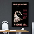 Boxing Never Underestimate The Power Of A Boxing Girl Canvas Print Frames Canvas Print Frames Painting  Aeticon Wrapped Canvas 8x10in