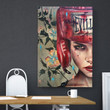 Evil Boxing Girl Canvas Print Frames Canvas Print Frames Painting  Aeticon Wrapped Canvas 8x10in