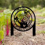 Personalized Metal Garden Sign, Custom Outdoor Garden Stake, Metal Laser Cut Metal Signs Custom Gift Ideas 14x14IN