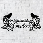 Personalized Garden Metal Art, Outdoor Metal Art, Garden Metal Art, Garden Sign, Outdoor Home Decor, Custom Garden Sign, Laser Cut Metal Signs Custom Gift Ideas 12x12IN