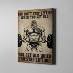Old Man BodybuildingHome Gym Decor Dont Stop When You Get Old Canvas Print Frames Canvas Print Frames Painting