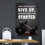 Home Gym Decor Never Give Up Canvas Print Frames Canvas Print Frames Painting  Aeticon Wrapped Canvas 8x10in