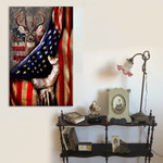Deer With Flag American Canvas Print Frames Canvas Print Frames Painting  Aeticon Wrapped Canvas 8x10in