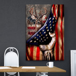 Deer With Flag American Canvas Print Frames Canvas Print Frames Painting