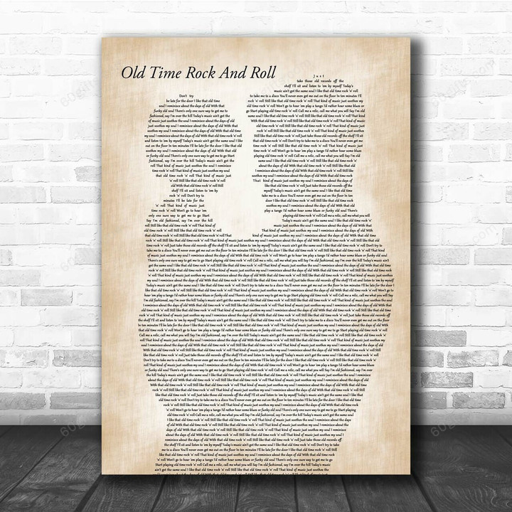 Bob Seger Old Time Rock And Roll Father & Child Song Lyric Art Print  - Canvas Print Wall Art Home Decor