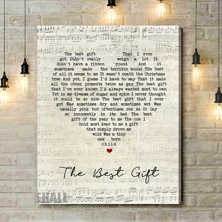 Barbra Streisand The Best Gift Script Heart Song Lyric Art Print - Canvas Print Wall Art Home Decor