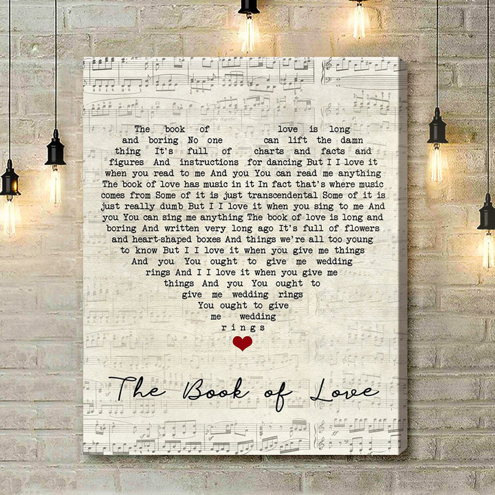 Peter Gabriel The Book Of Love Script Heart Song Lyric Music Art Print - Canvas Print Wall Art Home Decor