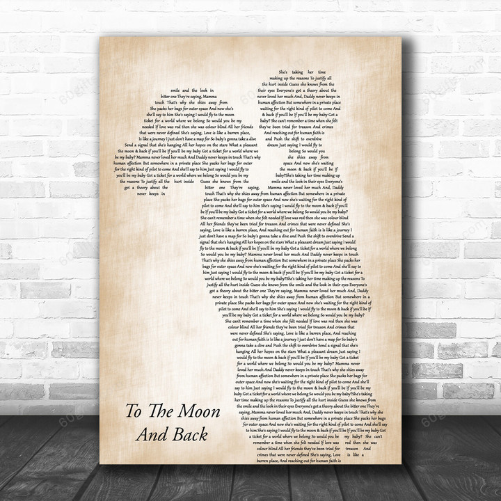 Savage Garden To The Moon And Back Mother & Child Song Lyric Art Print  - Canvas Print Wall Art Home Decor