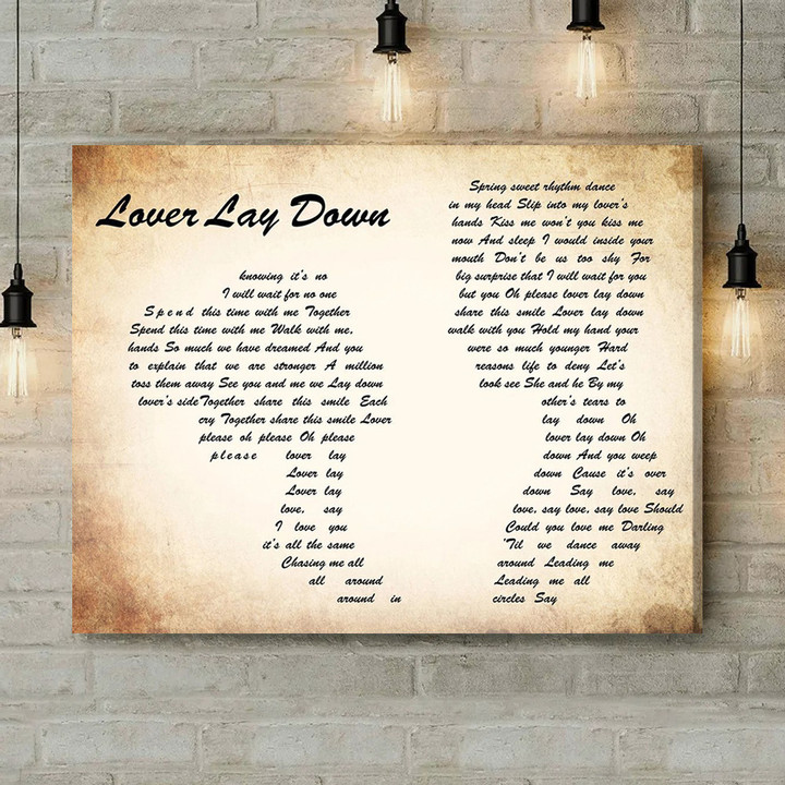 Dave Matthews Band Lover Lay Down Man Lady Couple Song Lyric Quote Music Art Print - Canvas Print Wall Art Home Decor