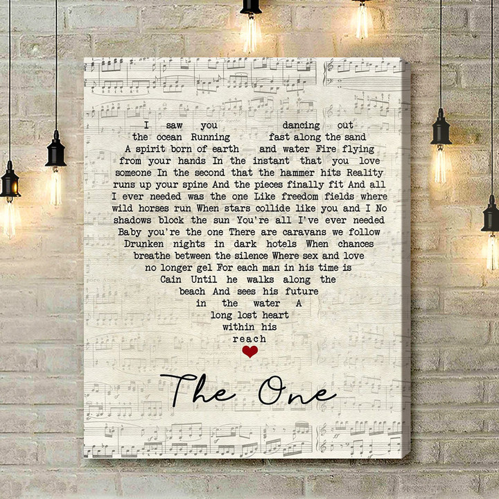 Elton John The One Script Heart Song Lyric Music Art Print - Canvas Print Wall Art Home Decor