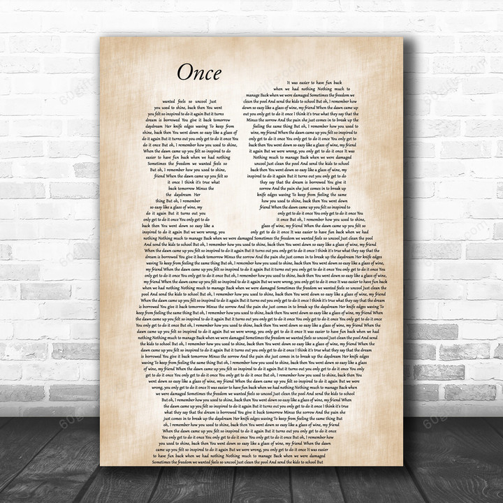Liam Gallagher Once Father & Child Decorative Art Gift Song Lyric Print - Canvas Print Wall Art Home Decor