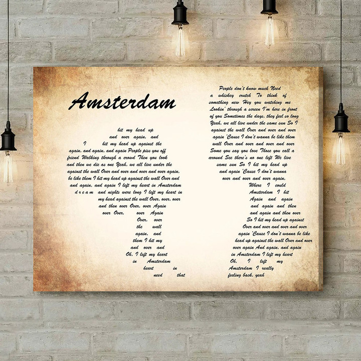 Nothing But Thieves Amsterdam Man Lady Couple Song Lyric Art Print - Canvas Print Wall Art Home Decor