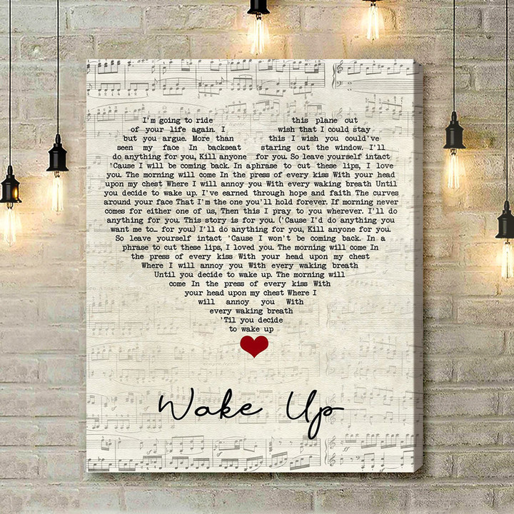 Coheed And Cambria Wake Up Script Heart Song Lyric Quote Music Art Print - Canvas Print Wall Art Home Decor