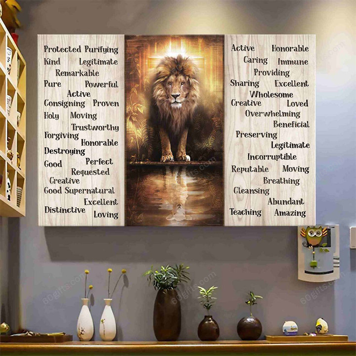 Housewarming Gifts Christian Decor Amazing Lion - Canvas Print Wall Art Home Decor