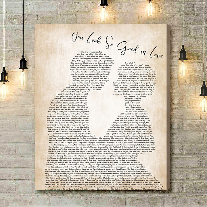 George Strait You Look So Good In Love Man Lady Bride Groom Wedding Song Lyric Art Print - Canvas Print Wall Art Home Decor