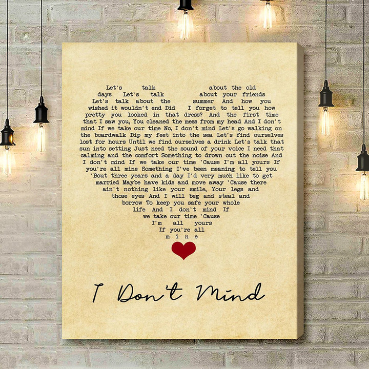 Defeater I Don't Mind Vintage Heart Song Lyric Quote Music Art Print - Canvas Print Wall Art Home Decor