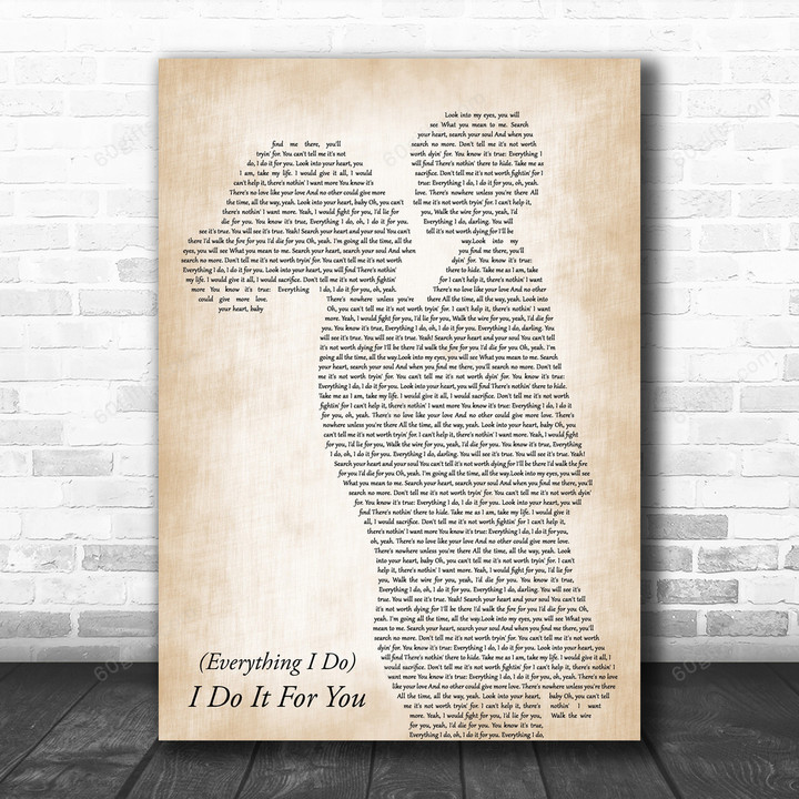 Bryan Adams (Everything I Do) I Do It For You Mother & Child Song Lyric Art Print - Canvas Print Wall Art Home Decor