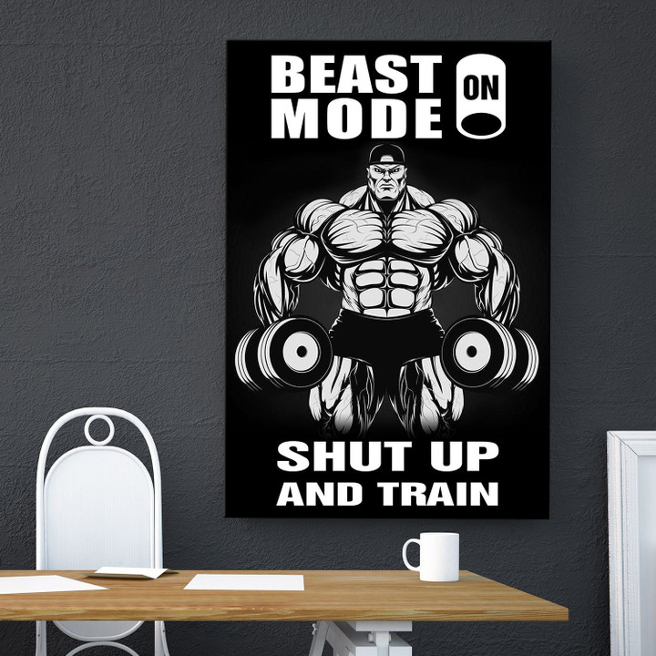 Home Gym Decor Shut Up And Train Canvas Print Frames Canvas Print Frames Painting  Aeticon Wrapped Canvas 8x10in