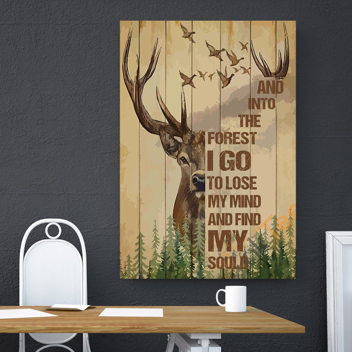 Hunting Deer And Duck And Into The Forest Canvas Print Frames Canvas Print Frames Painting  Aeticon Wrapped Canvas 8x10in