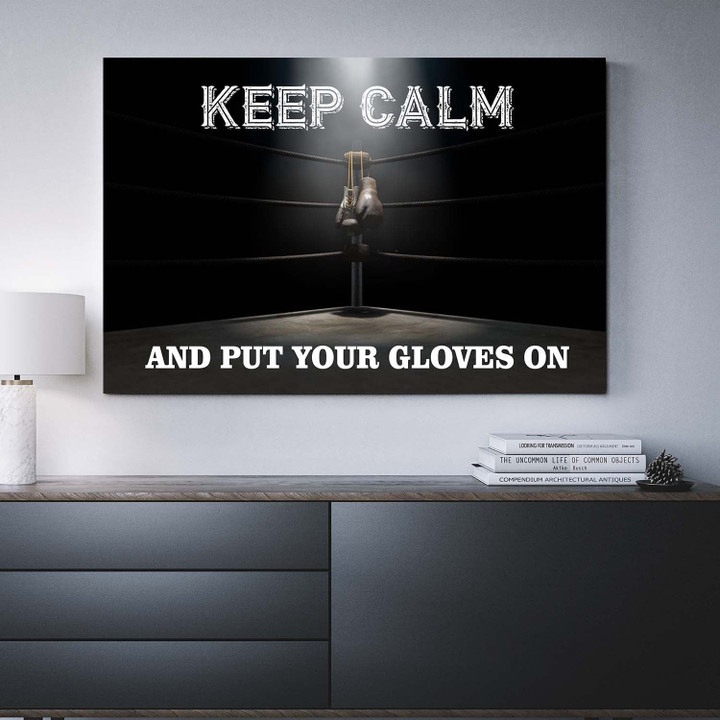 Boxing Keep Calm And Put Your Gloves On Canvas Print Frames Canvas Print Frames Painting  Aeticon Wrapped Canvas 8x10in