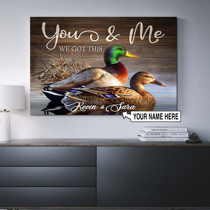 Duck Couple Hunting Waterfowl Canvas Print Frames Canvas Print Frames Painting  Aeticon Wrapped Canvas 8x10in