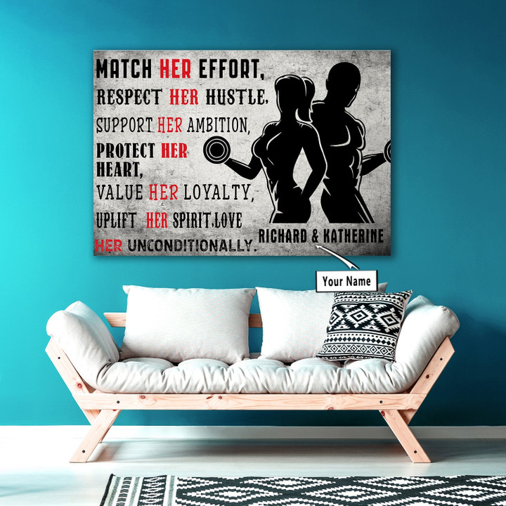 Personalized Home Gym Decor Couple Quotes Motivation Canvas Print Frames Canvas Print Frames Painting  Aeticon Wrapped Canvas 8x10in