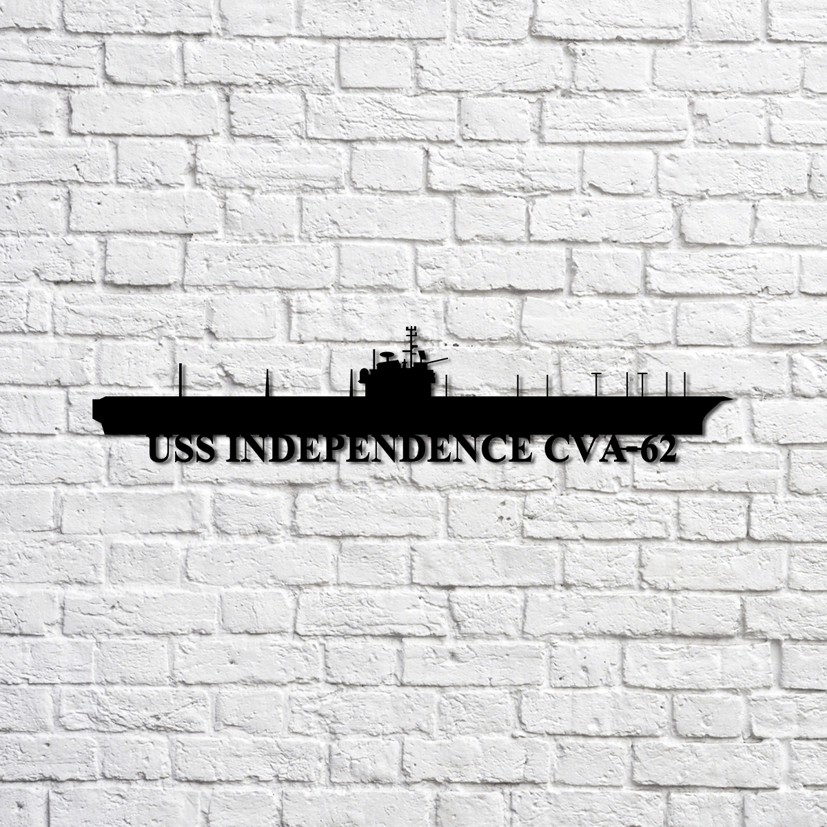 Uss Independence Cva62 Navy Ship Metal Sign, Memory Wall Metal Sign Gift For Navy Veteran, Navy Ships Silhouette Metal Sign Laser Cut Metal Signs Custom Gift Ideas 12x12IN