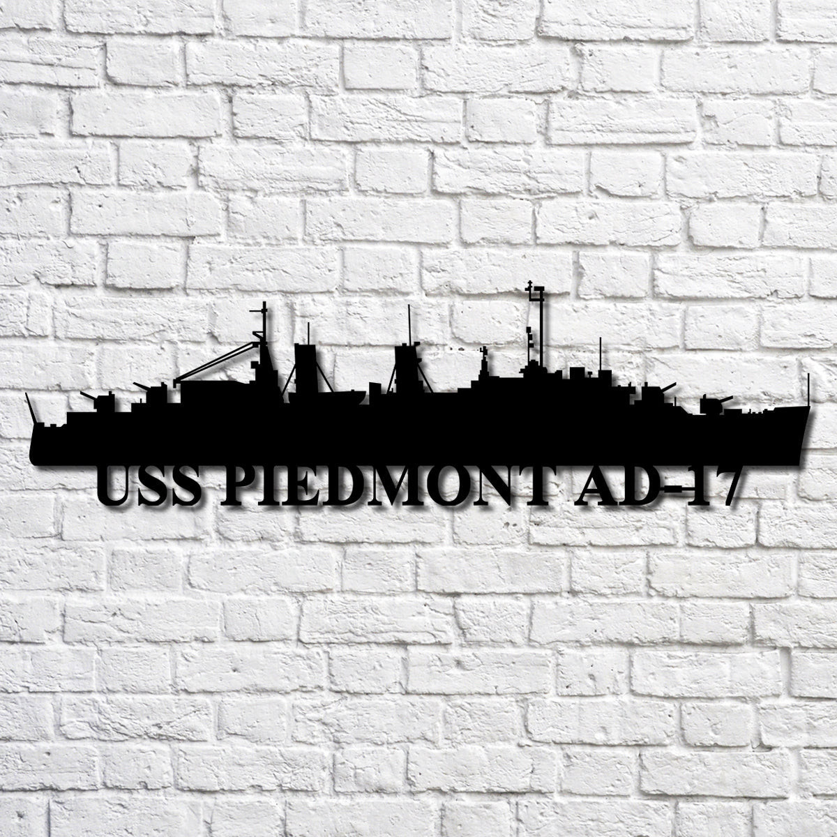 Uss Piedmont Ad17 Navy Ship Metal Art, Gift For Navy Veteran, Navy Ships Silhouette Metal Art, Navy Home Decor Laser Cut Metal Signs Custom Gift Ideas 12x12IN