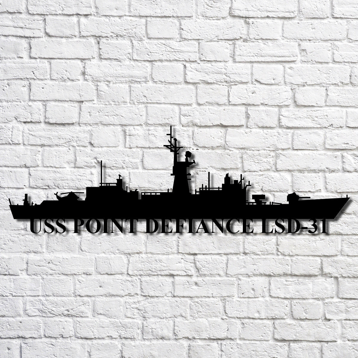 Uss Point Defiance Lsd31 Navy Ship Metal Art, Gift For Navy Veteran, Navy Ships Silhouette Metal Art, Navy Home Decor Laser Cut Metal Signs Custom Gift Ideas 12x12IN