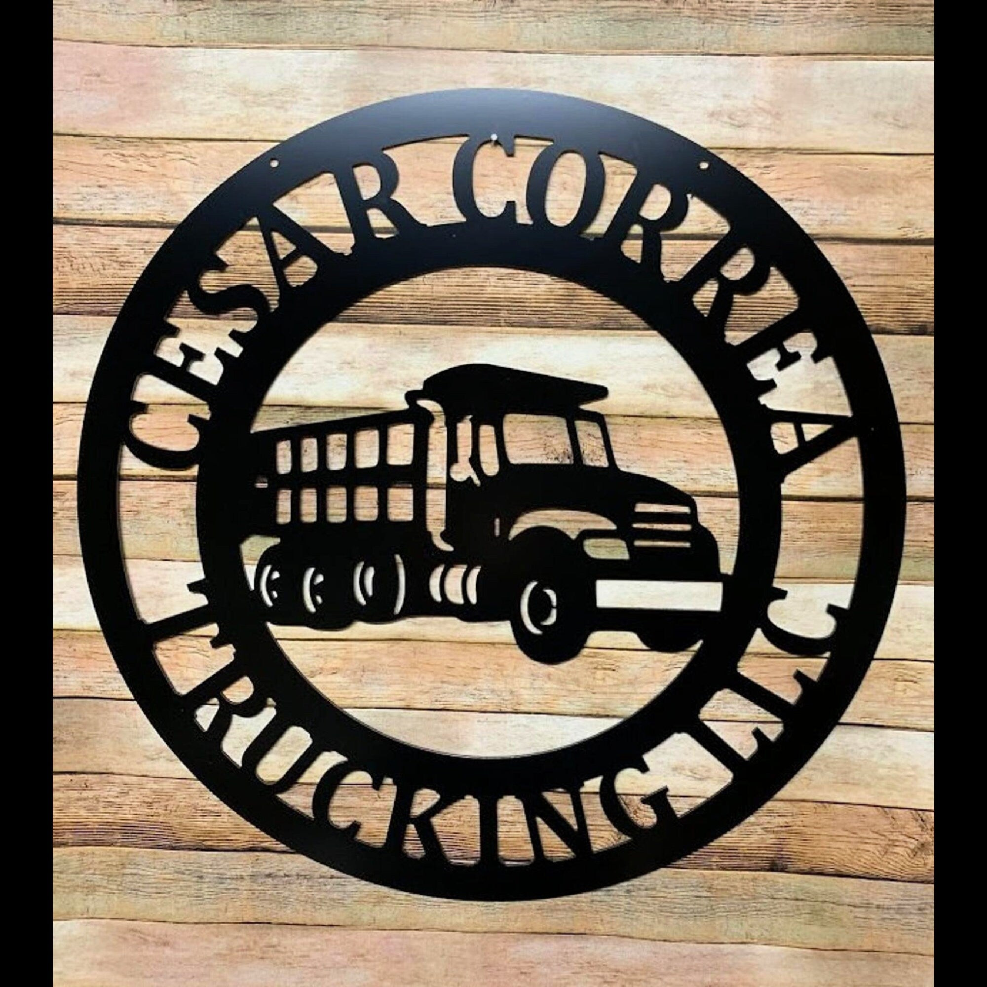 Excavation Contractor Decor, Personalized Dump Truck Business Sign, Custom Trucking Company Door, Wall Hanger Gift, Construction Gifts Laser Cut Metal Signs Custom Gift Ideas 12x12IN